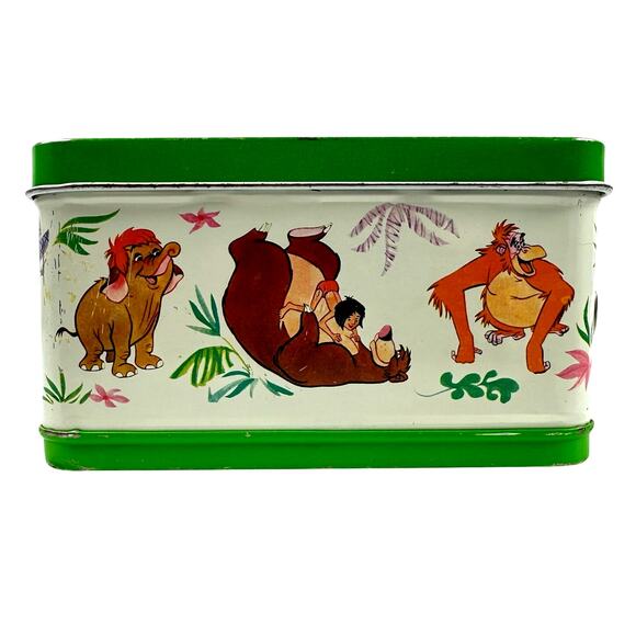 Disney 1966 Aladdin Jungle Book Embossed Metal Lunchbox w/Thermos & Golden Book. - Picture 8 of 16